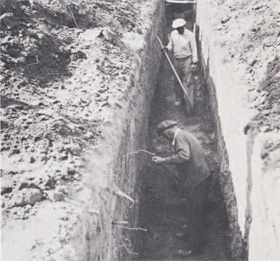 One of the trenches in Independence Square.