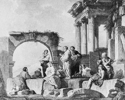 drawing of apostle preaching