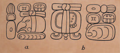 drawing of glyphs.