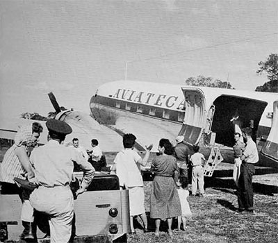 photo of airplane and visitors
