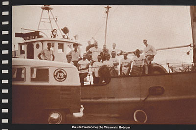 Photo of staff on boat