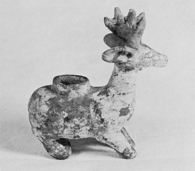 Jade figurine of a deer from the Shang Dynasty (about 1500-about 1100 B.C.)