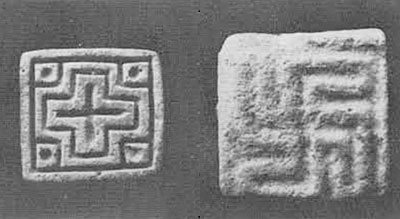 Two stamp seals showing cross designs.