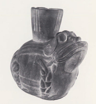 Mochica frog effigy vessel. Museum Object Number: 68-5-1