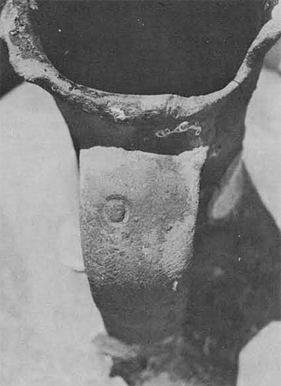 Stamped handle of a Greek-type amphora of unknown origin.