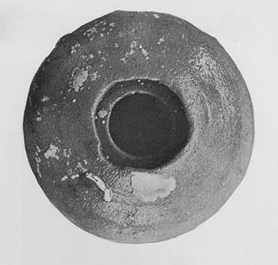 One of eight terra-cotta ball-shaped vessels found within the amphora mound. Its use remains a mystery. 