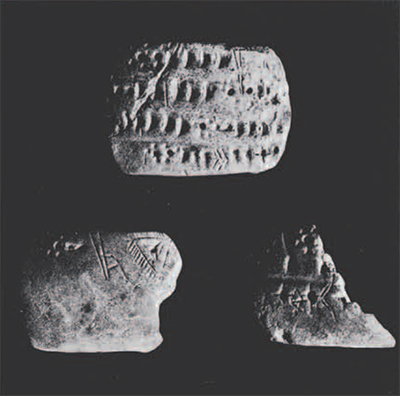 Three Proto-Elamite clay tablets from Tepe Yahya IVB.