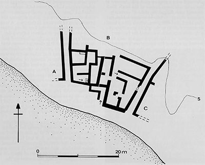 Block B of the Late Bronze Age town. Drawing by Geraldine Gesell, Leslie Preston and the author. 