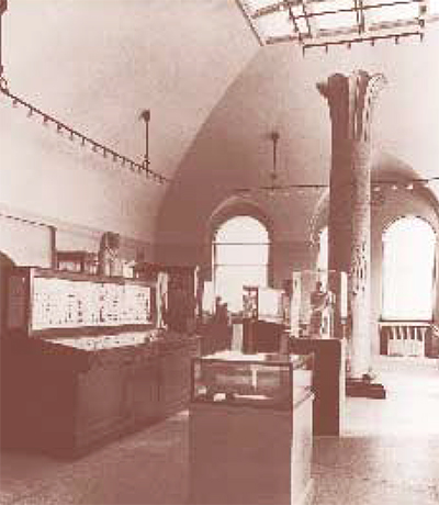 View of the Upper Fitler Pavilion, with the Egyptian Collection, ca. 1899