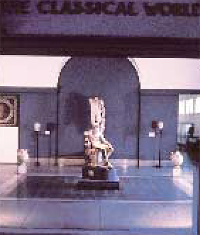 View of the Upper Fitler Pavilion with Roman sculpture, 1958