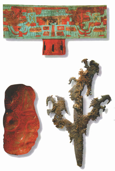 Objects found during excavation.