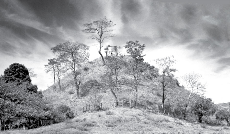 Mound E3-1 at Chalchuapa, El Salvador as seen in 1954.