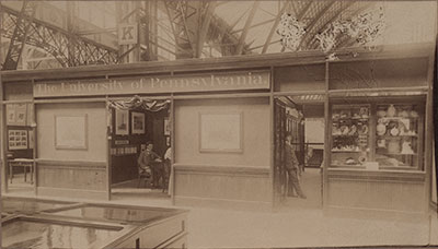 The Penn Museum exhibition at the 1893 Chicago World’s Fair. Photographs by Jas. H. Caldwell. UPM image #174642 