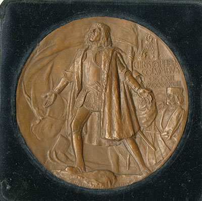 In 1893, the Penn Museum received a gold medal for its exhibits. This medal, also from the 1893 World’s Fair, was given to Guatemala for a beautiful mano and metate, later acquired by the Museum, together with the medal. UPM image #249500.