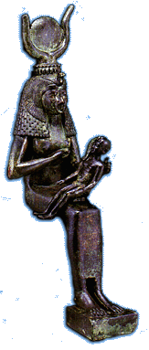 Bronze statuette of Isis nursing Horus