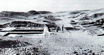 View of the harbor mounds at Malkata, ca. 1975