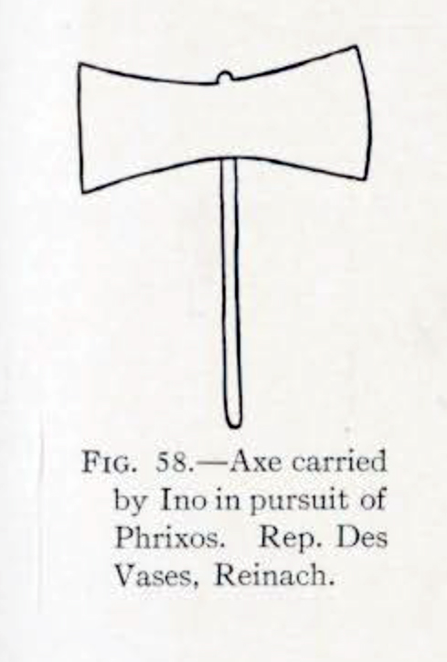 Drawing of a double bit axe