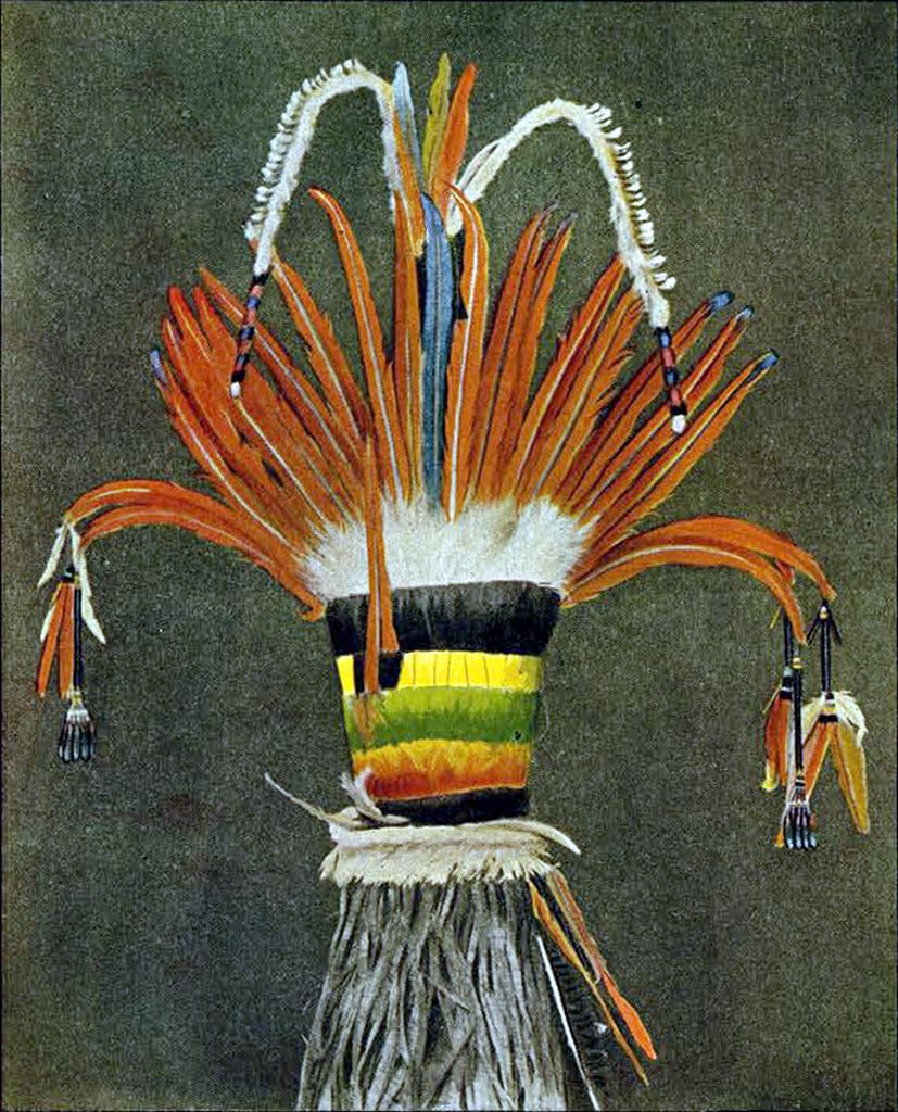 Color image of the chief headdress up close