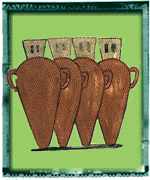 wine jugs from an Egyptian wall painting