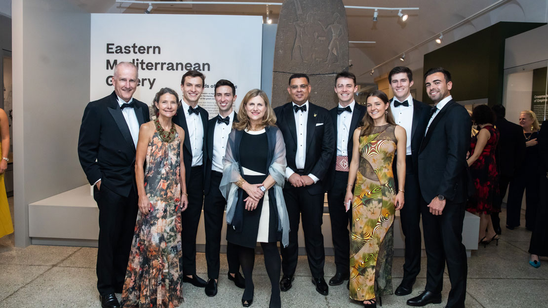 A group of Gala attendees, including the president of UPenn and the director of the Museum.