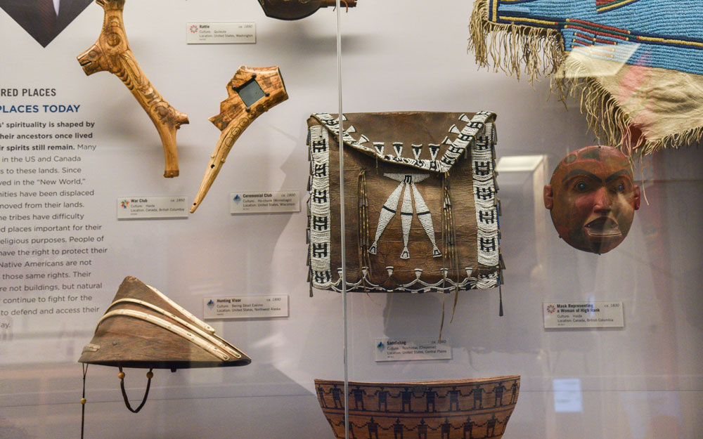 A display from Native American Voices.