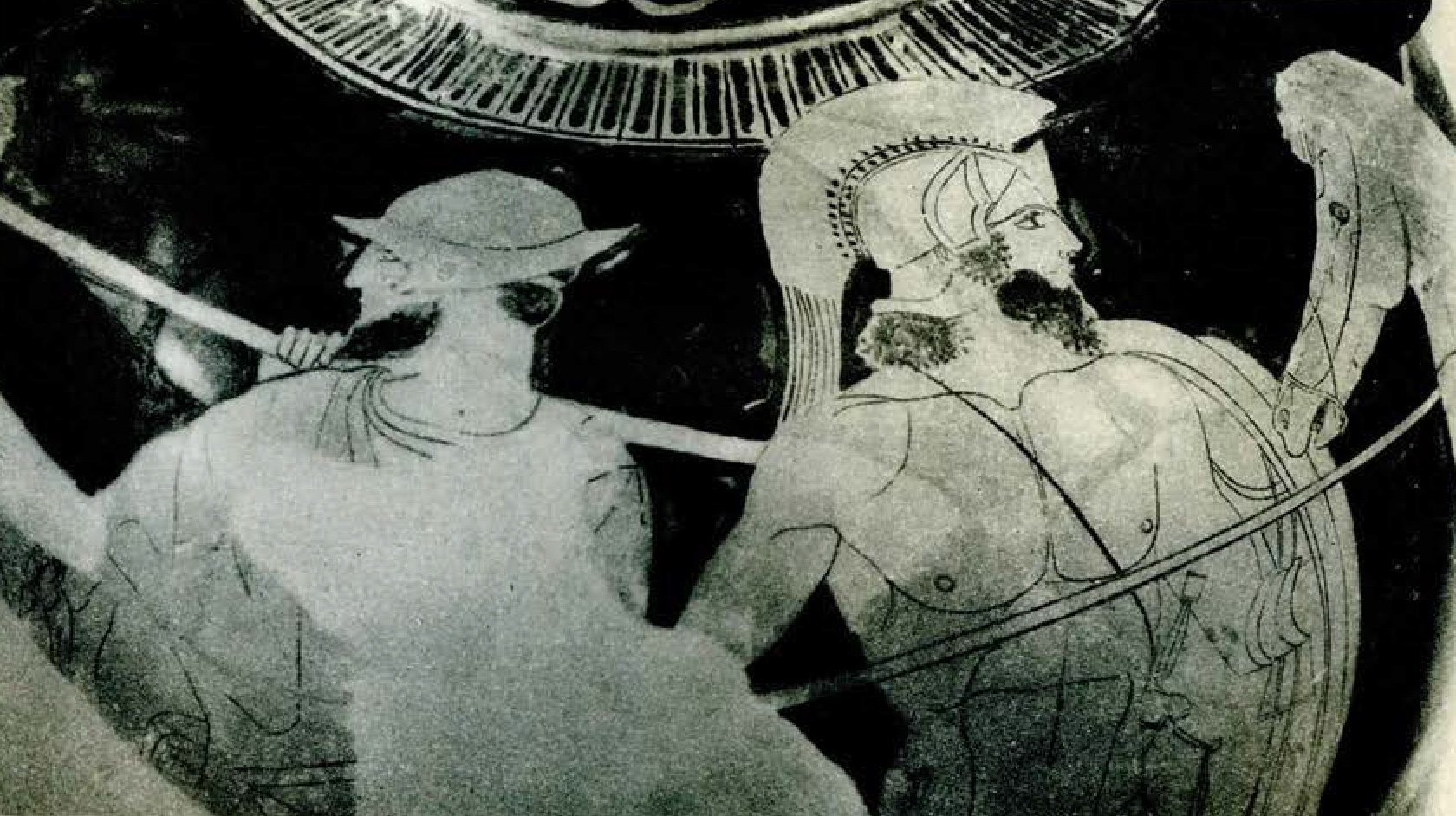Greek Warriors, Detail of a Loutrophoros.