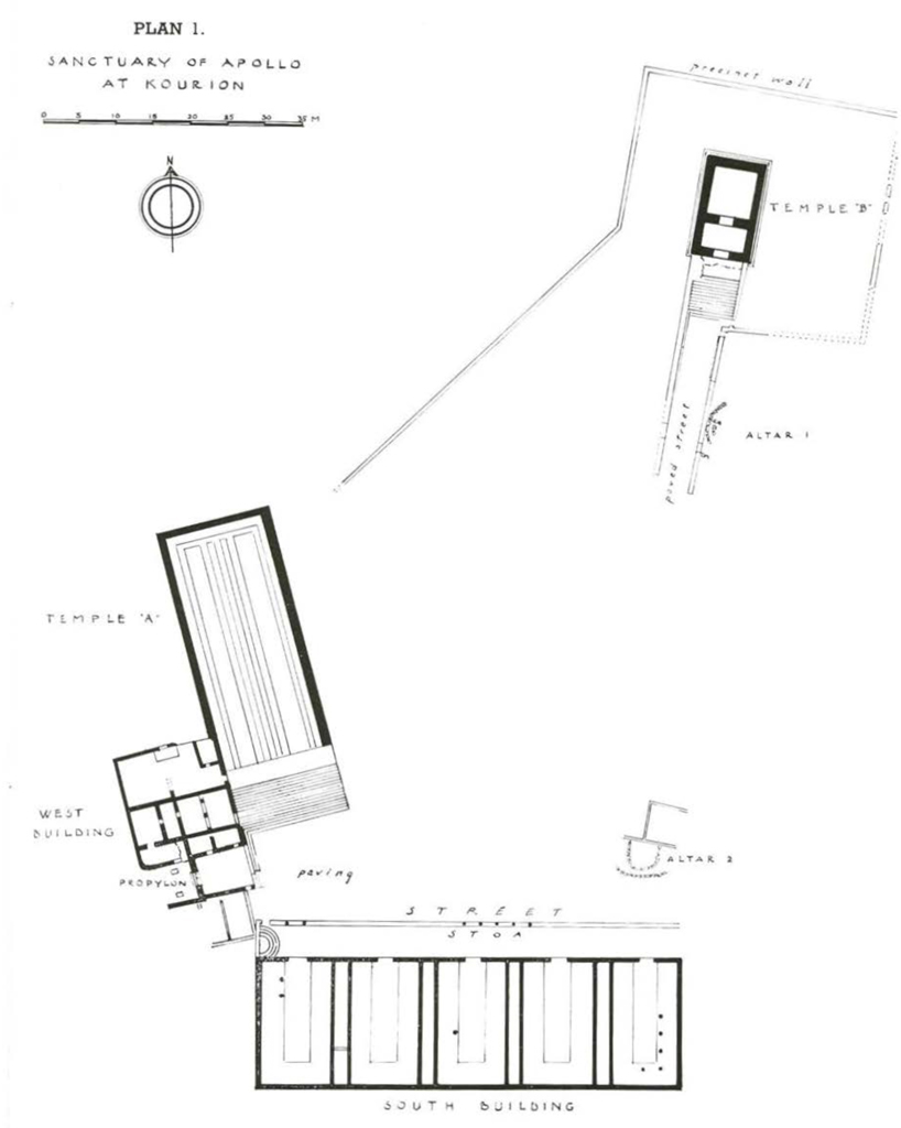 Drawing of the sanctuary of Apollo layout