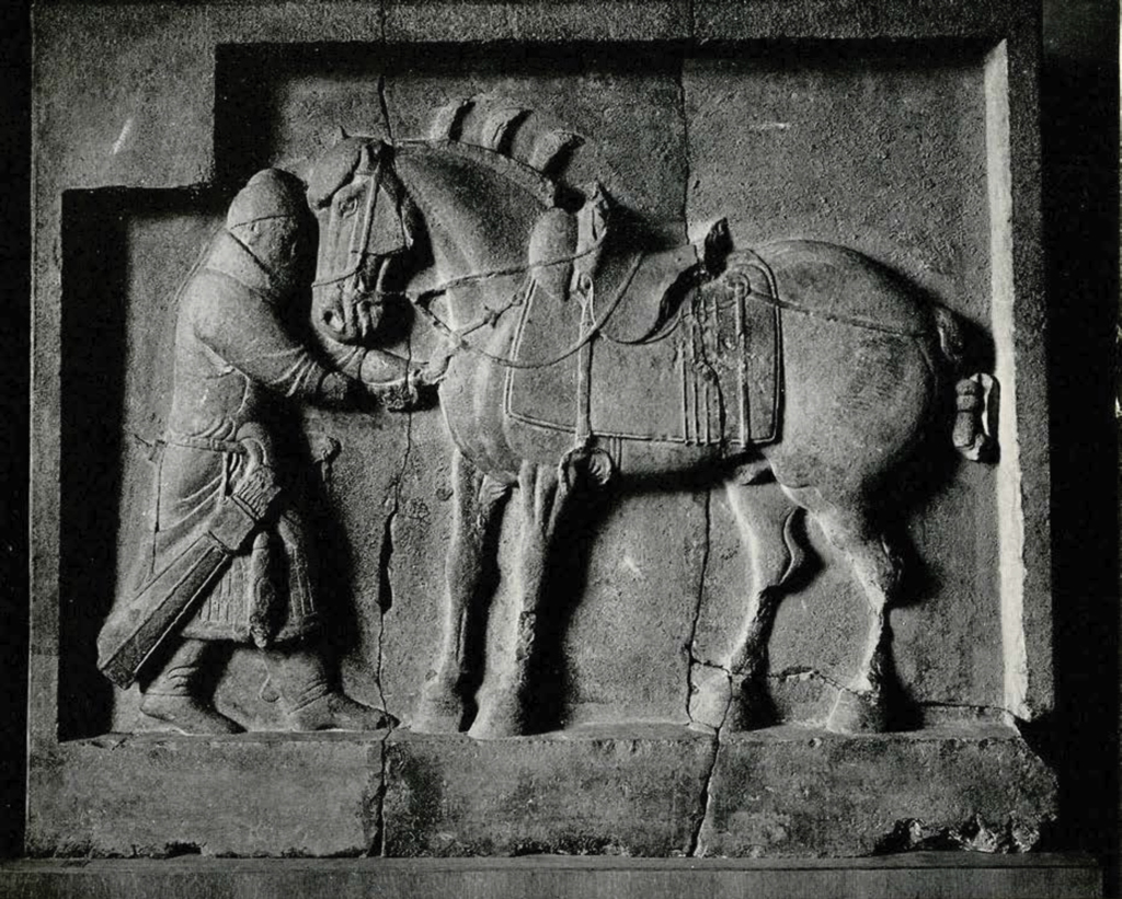 Relief of General Qiu Xinggong pulling arrows from the horse Autumn dew