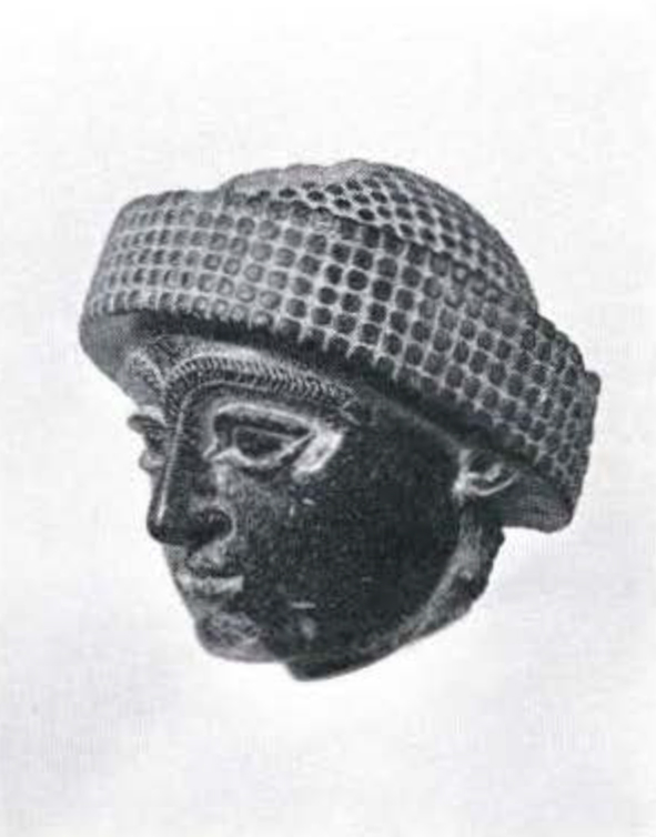 Head of Gudea; turban; nose intact; chip off chin and turban