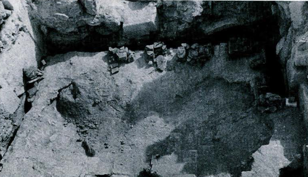 Excavated floor of a room.