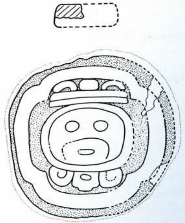 Drawing of giant glyph carved into Altar 3.