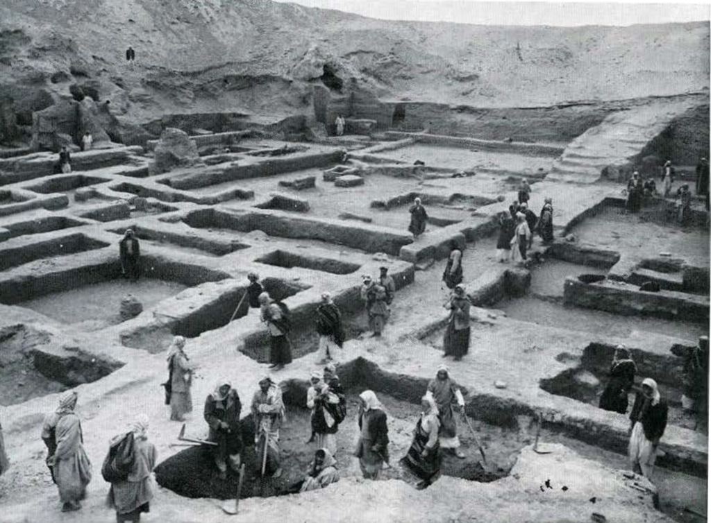 Mid excavation of the wall stumps and foundations of scribe quarters.