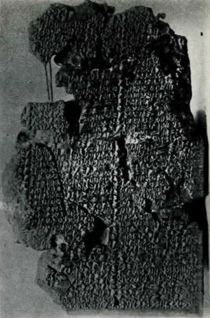 Fragmented tablet with columns of text.
