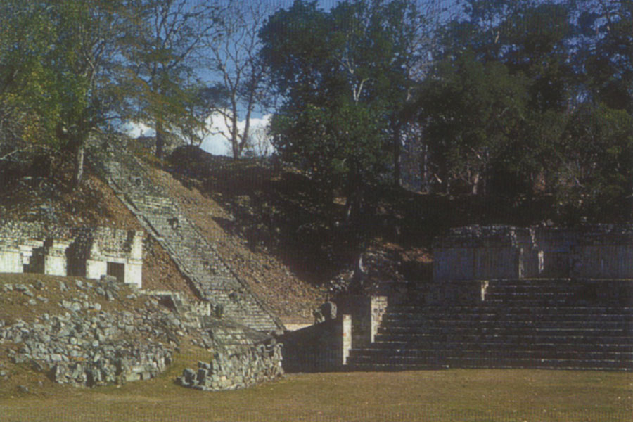 View looking towards the Ball Court in Copan.