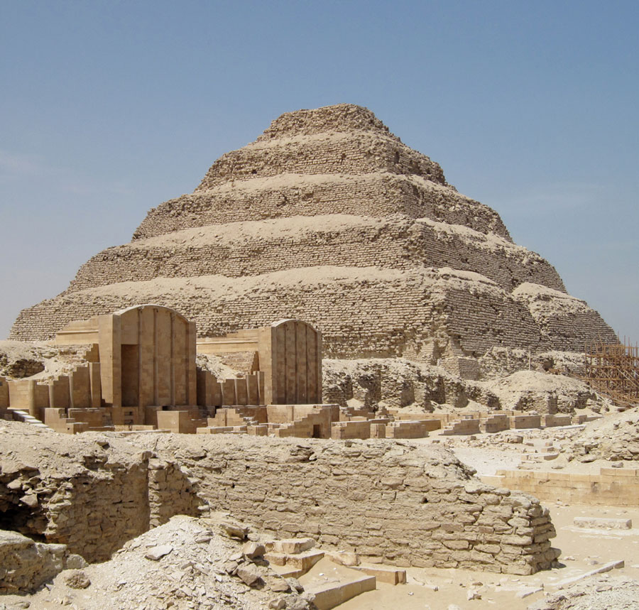 The step pyramid at Saqqara.
