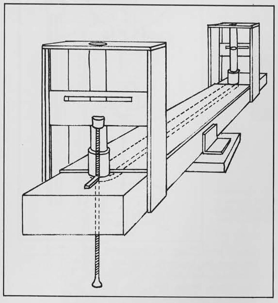A sketch of a water level sight.