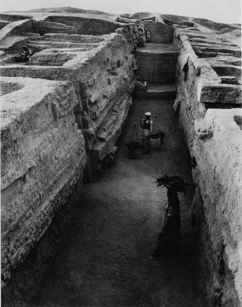 An excavated street.