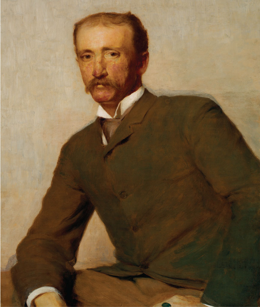 Painted portrait of Frank Hamilton Cushing.