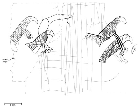 Drawing of a doodle of several birds.