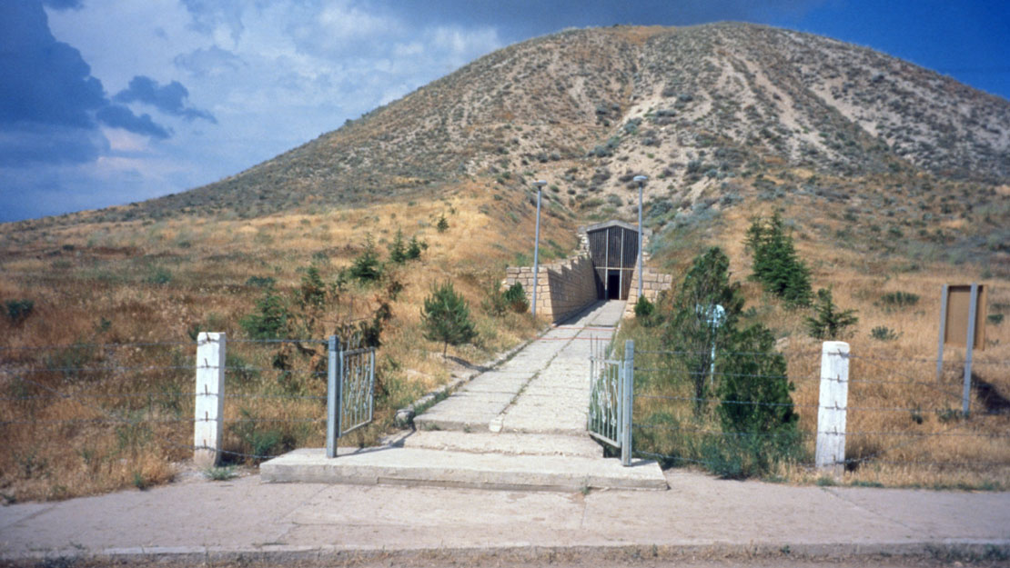 The pathway, gate, and entrance into the Mound.