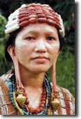A modern woman from Borneo with stretched lobes