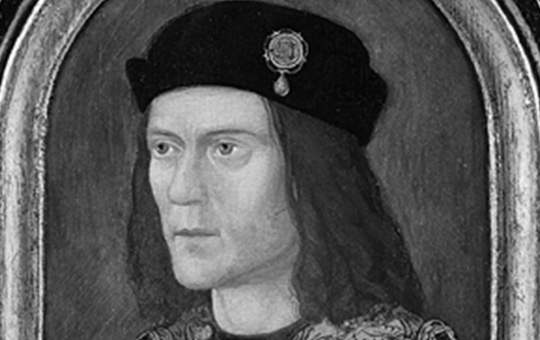 Portrait of Richard III of England, painted c. 1520 (approximate date from tree-rings on panel), after a lost original, for the Paston family, owned by the Society of Antiquaries, London, since 1828.