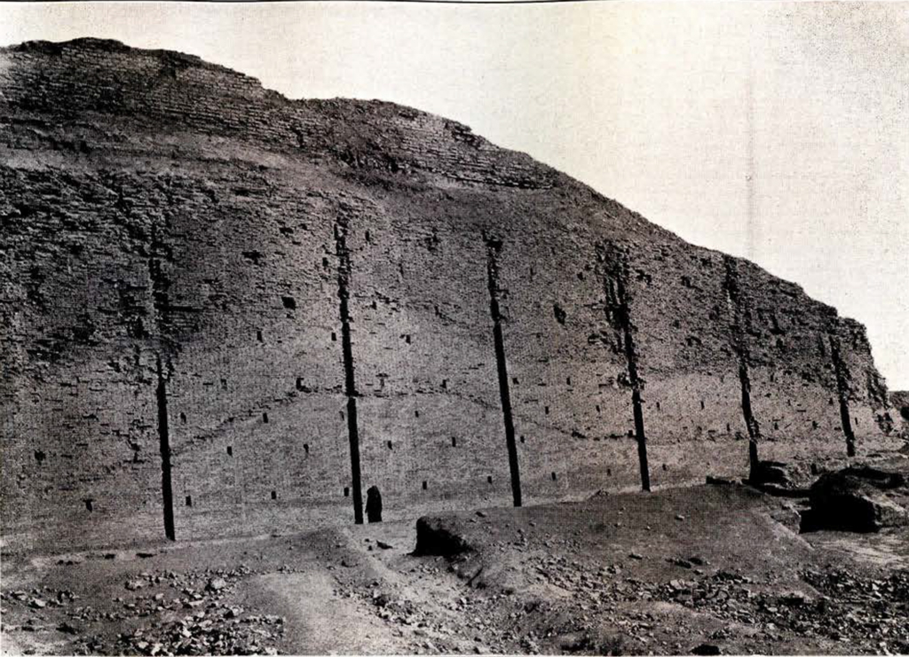 A huge excavated wall