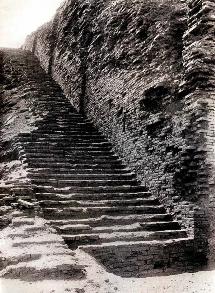 A stairway leading up