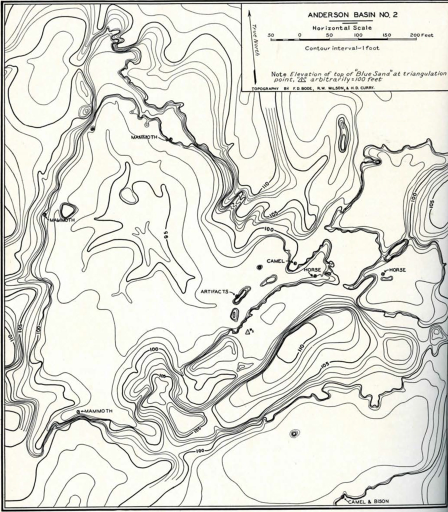 Drawn contour map of Anderson Basin