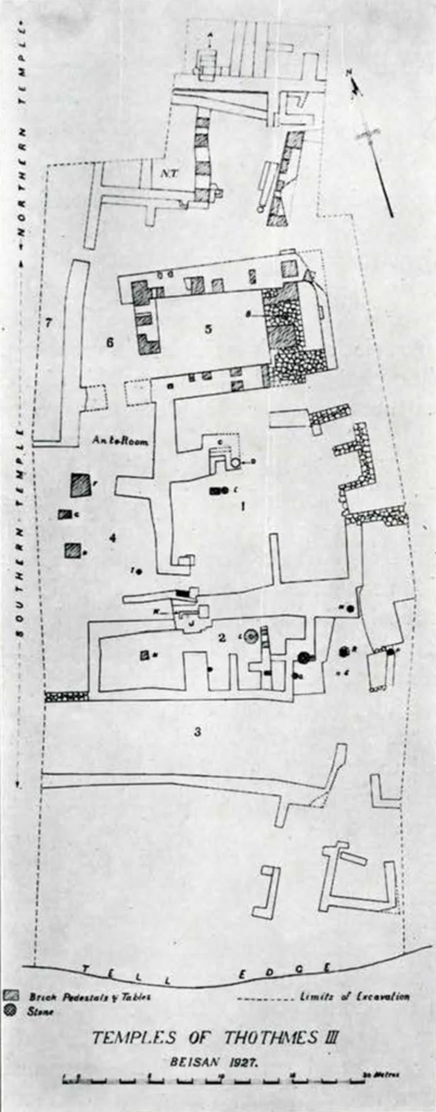 Temples of Thothmes III plan in 1927