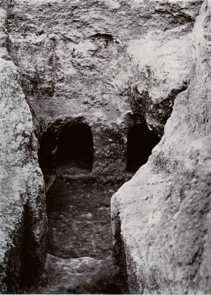 Excavated entrance of a tomb