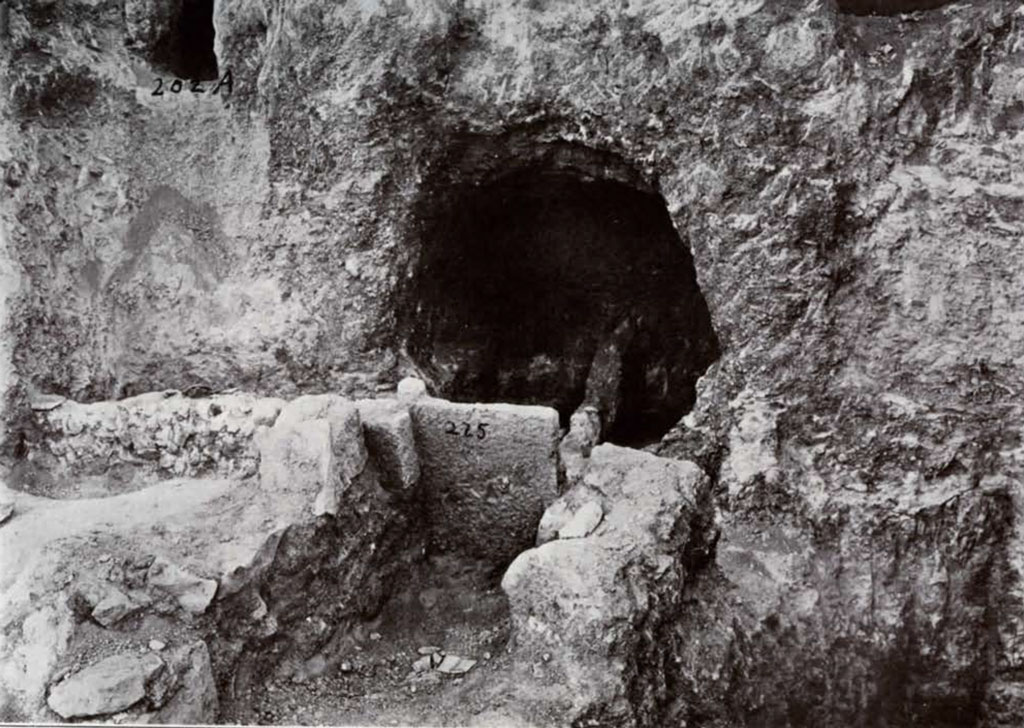 Excavated tomb