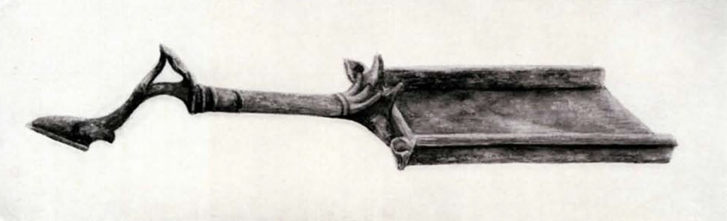 Incense shovel with flat shovel and hoof shaped handle