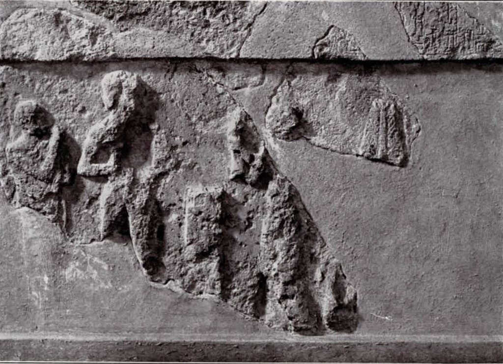 Fragment of as stela showing a libation scene